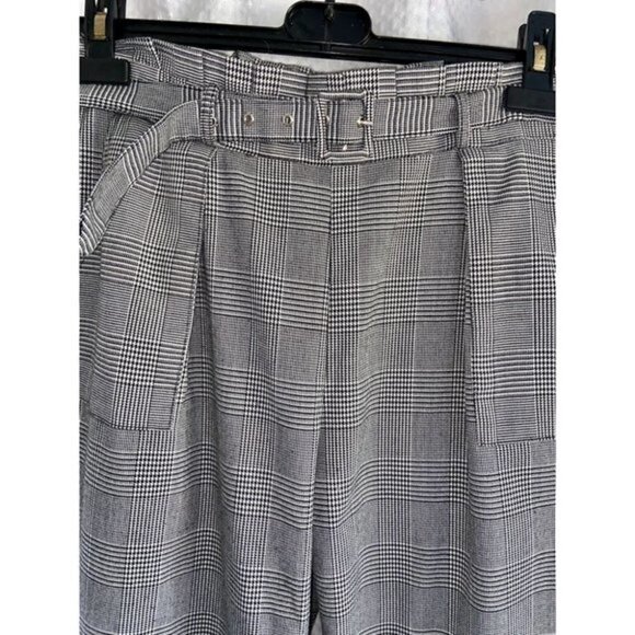 Women’s Onze Montréal paper bag houndstooth‎ trouser pants Sz medium - Picture 2 of 11